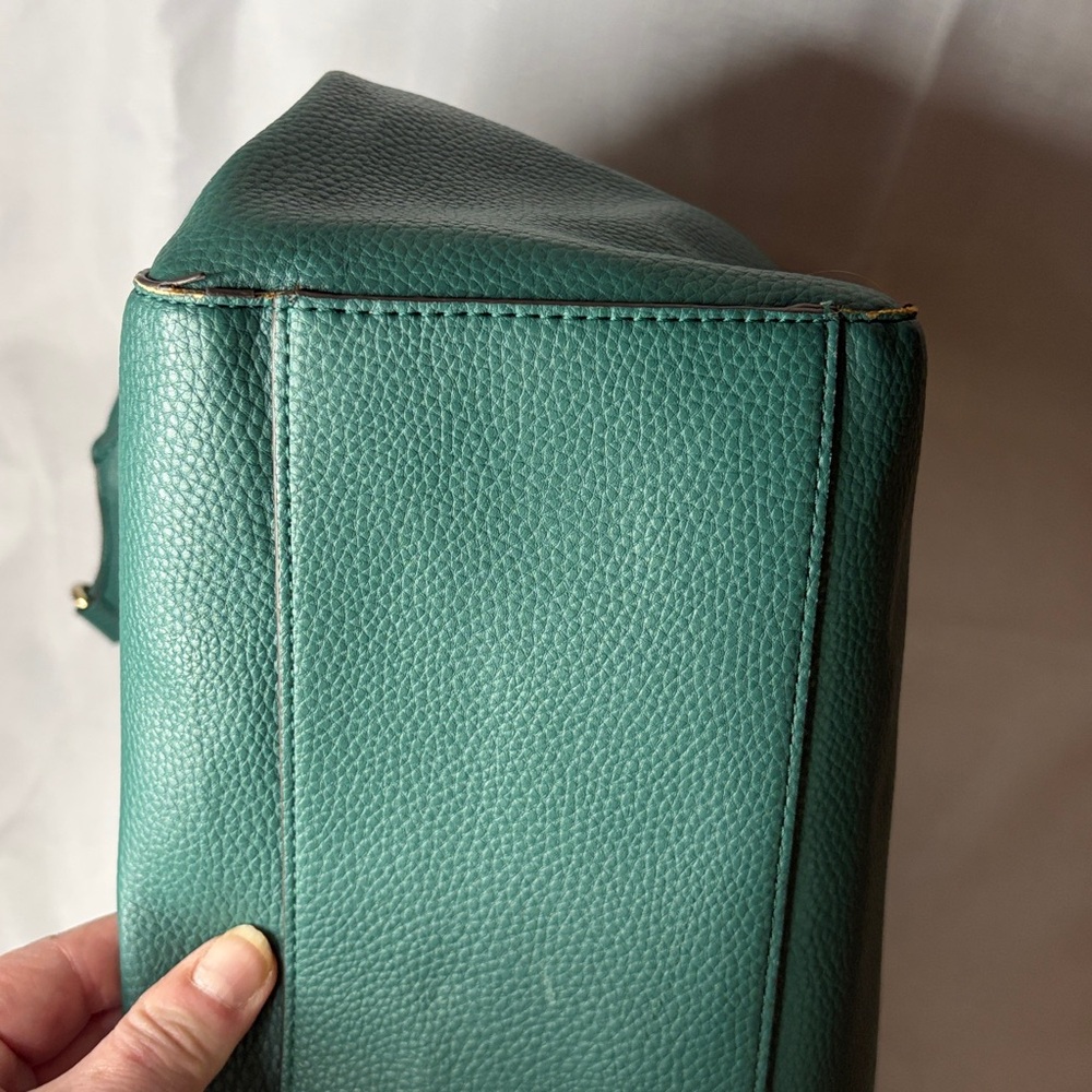 Nanette Lepore Dark Green Large Shoulder Bag EUC - Picture 5 of 8